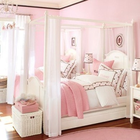спальная комната в розовых оттенках