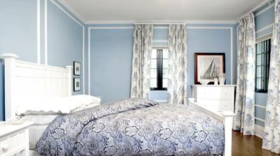 спальня в голубом цвете